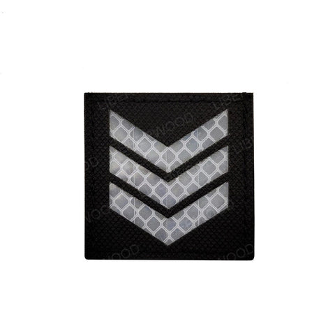 Reflective Police Sergeant Velcro Patch