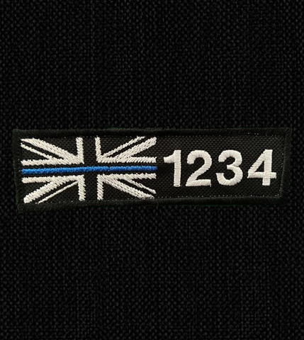 Thin Blue Line - Warrant Number Patch 12x3.5cm