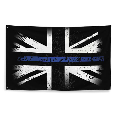 UK Thin Blue Line Distressed Flag
