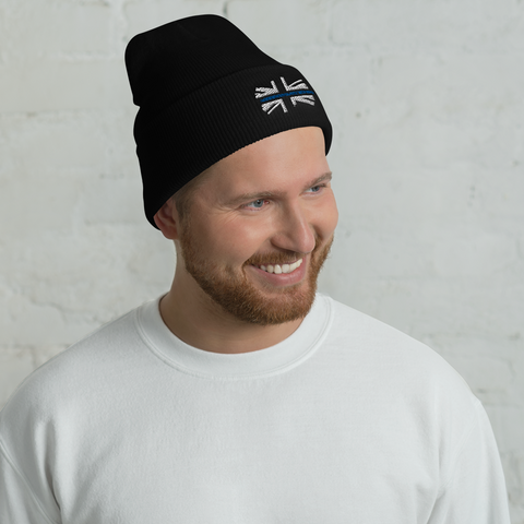 thin blue line beanie hat