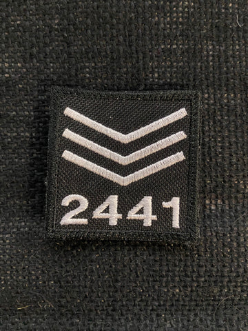 Warrant Number Sergeants Patch
